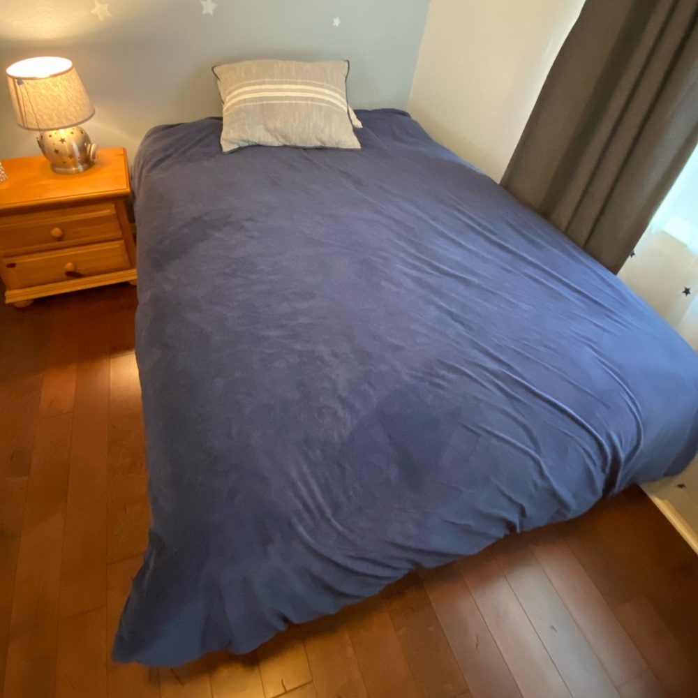 Pottery Barn Kids ~ Luxe Chamois Duvet Cover AND Insert ~ Twin ~ Color: Navy